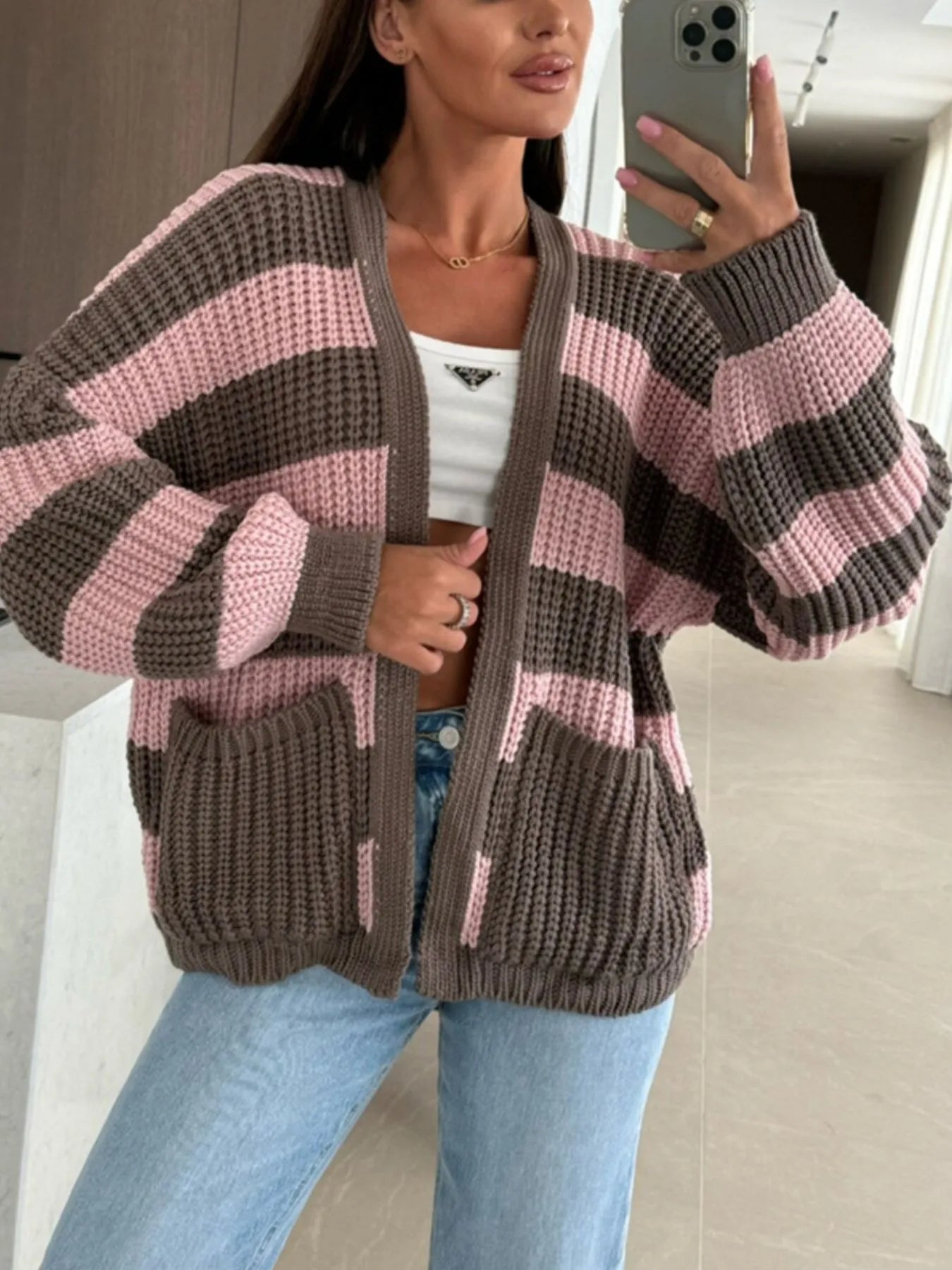 Merry & Bright Striped Cardi