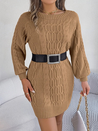 The Hearthside Cable Sweater Dress