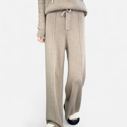 Claire | Women’s Cozy High Rise Wide Leg Trousers