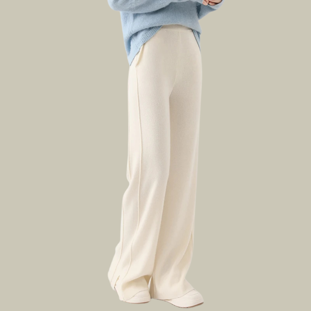 Daisy | Women’s High Waist Classic Wool Wide Leg Trousers