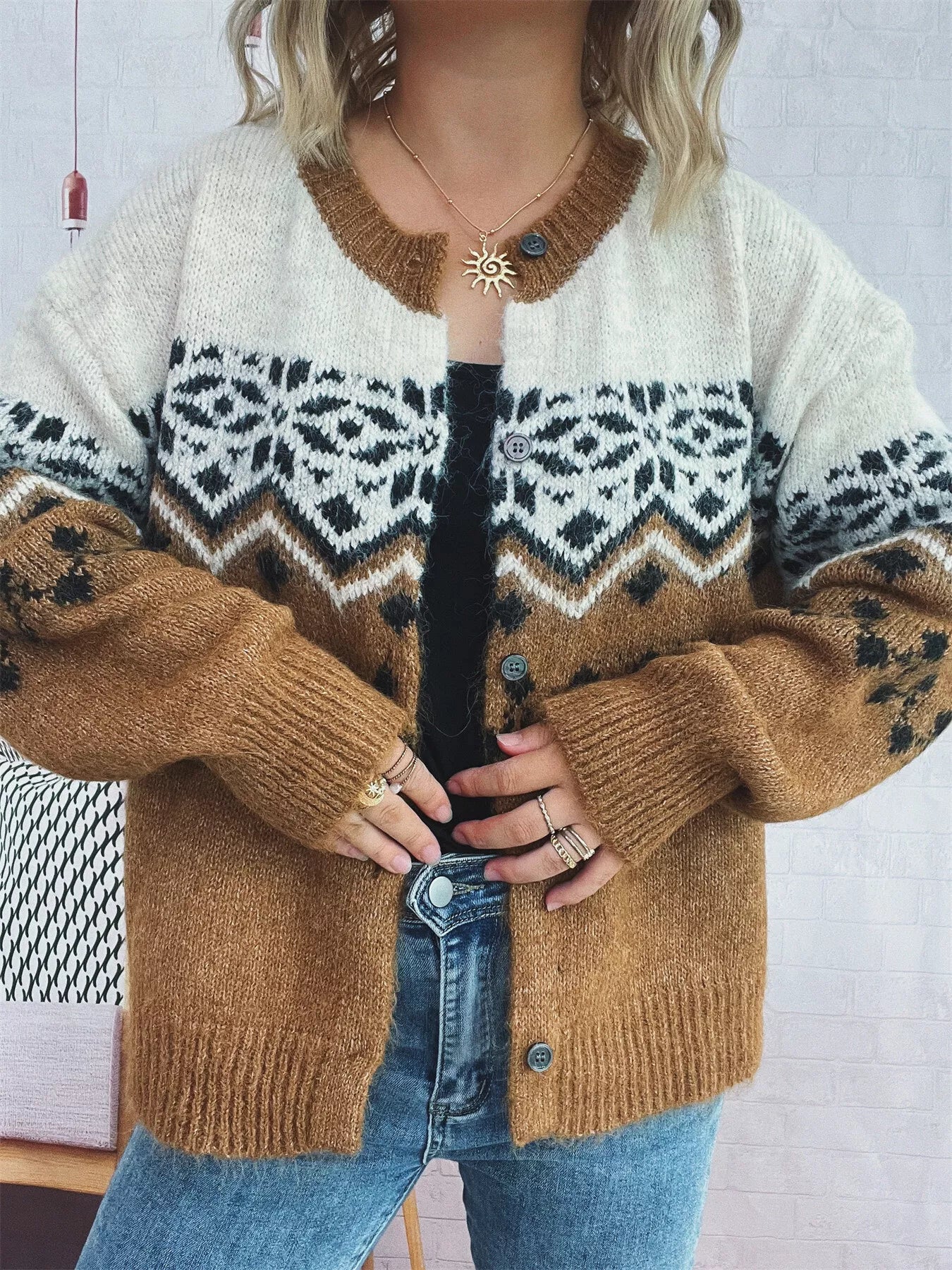 Forest Frost Button Cardi