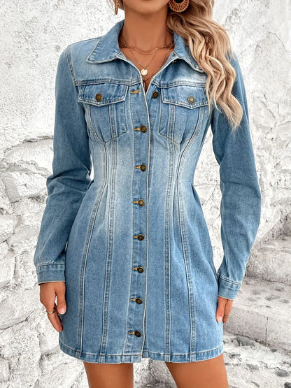 Uptown Denim Mini Dress