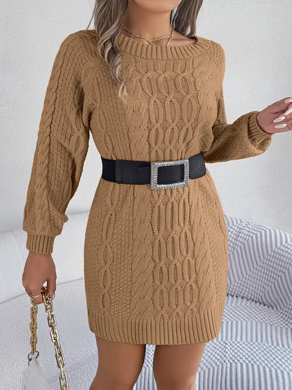 The Hearthside Cable Sweater Dress