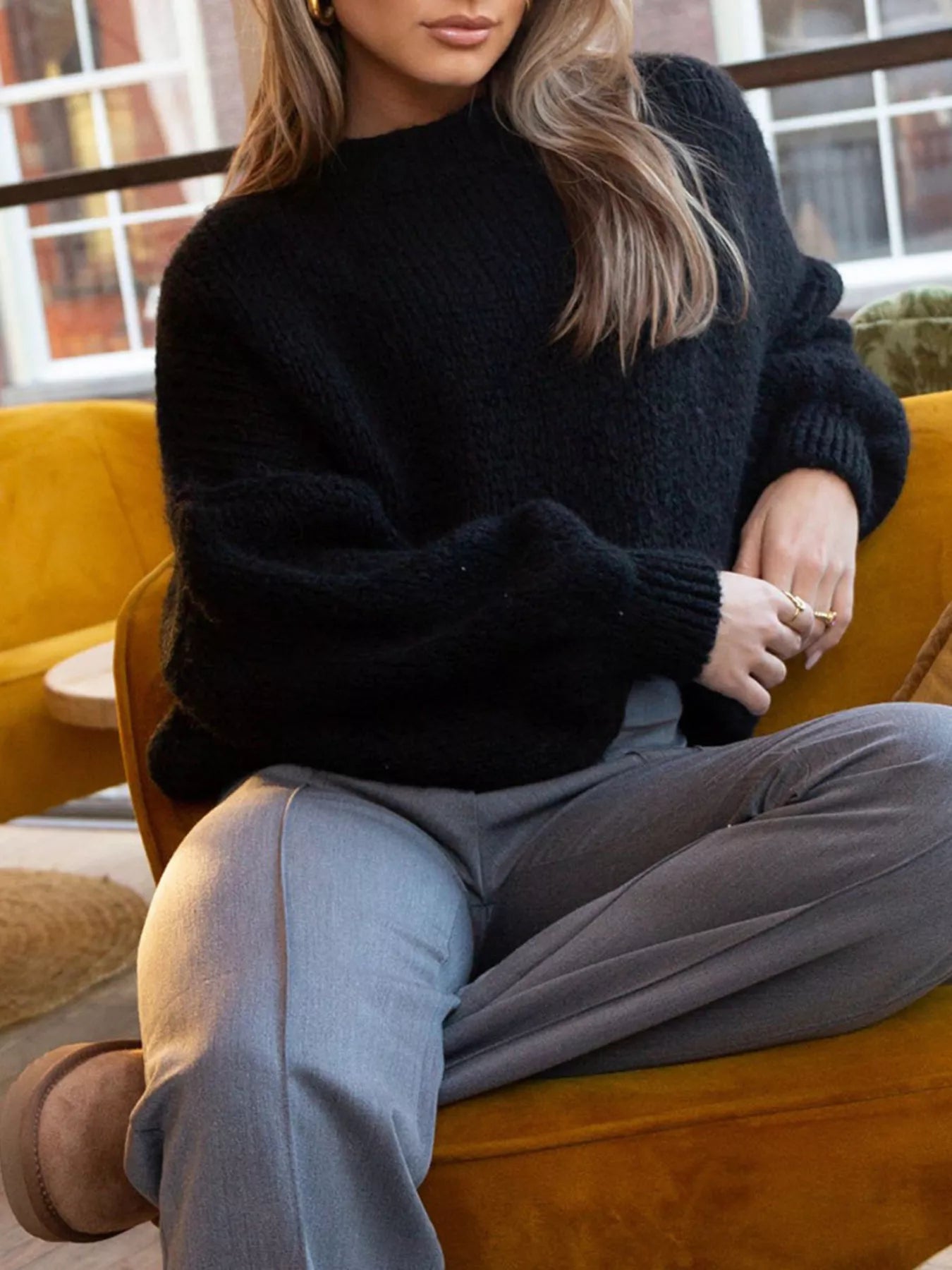 Winter Moonlight Bouclé Sweater