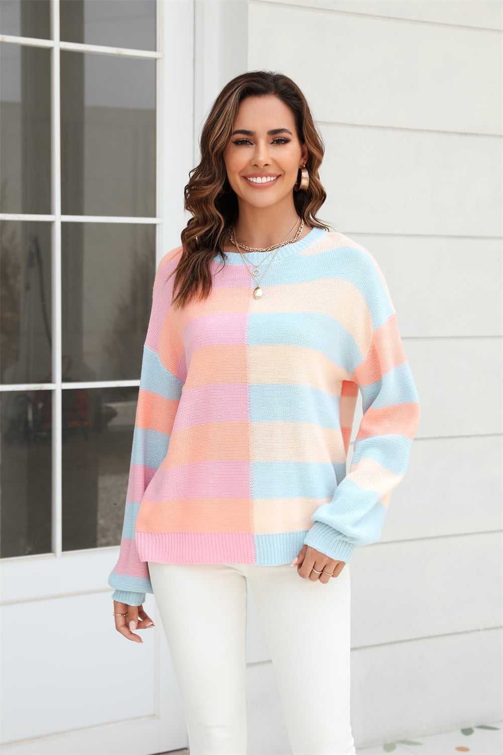 Blush Stripe Dreamer Sweater