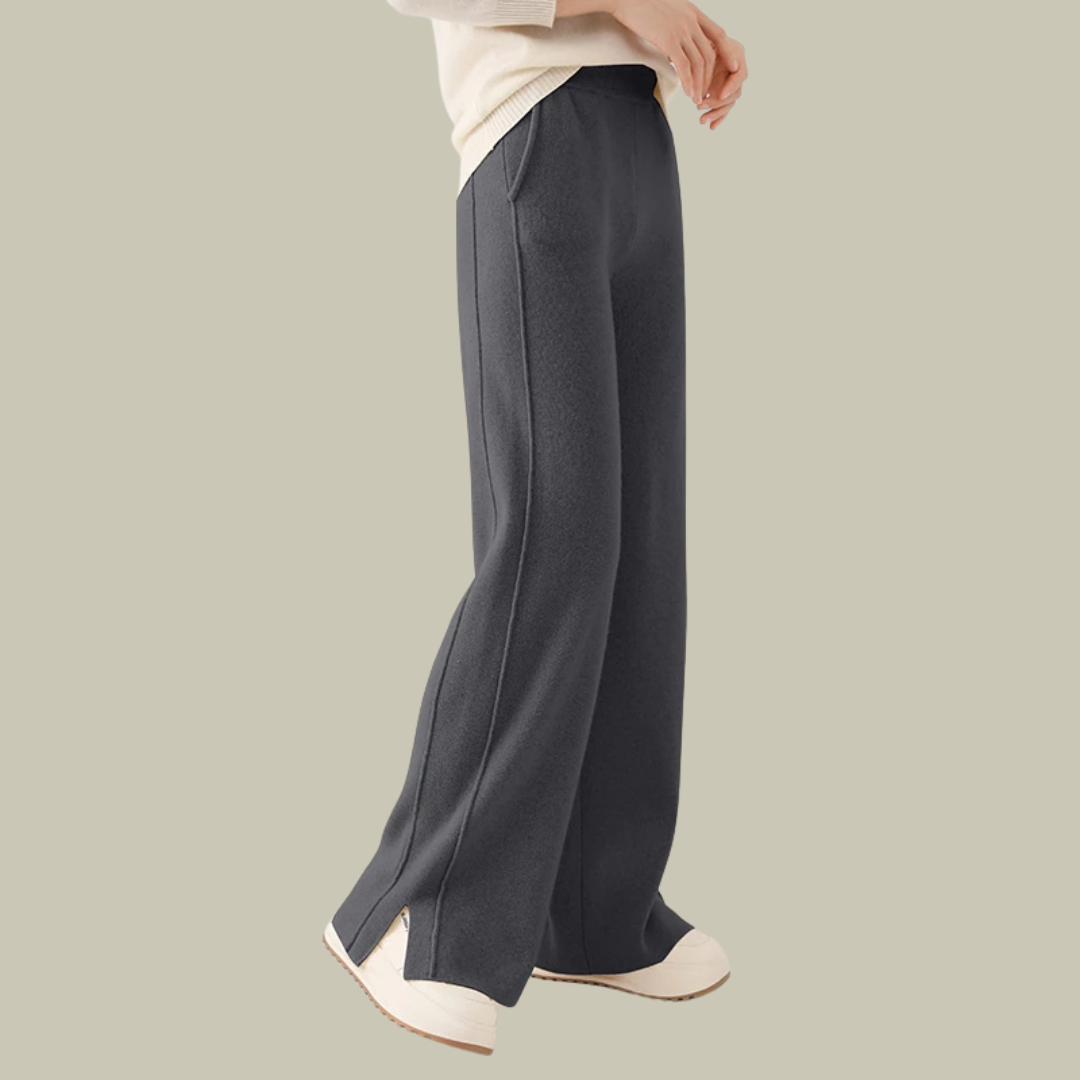 Daisy | Women’s High Waist Classic Wool Wide Leg Trousers