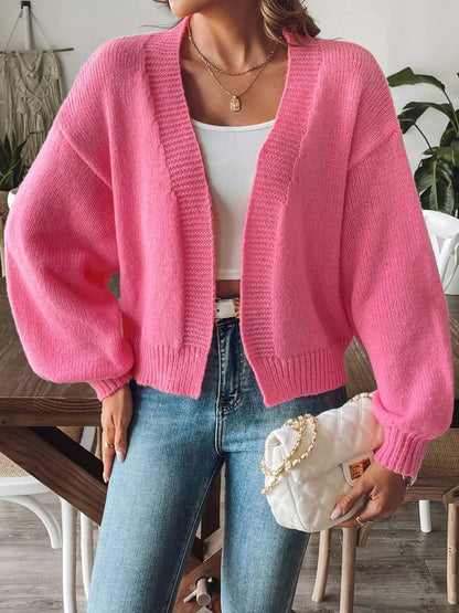 Rosette Knit Cardigan