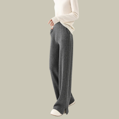 Daisy | Women’s High Waist Classic Wool Wide Leg Trousers