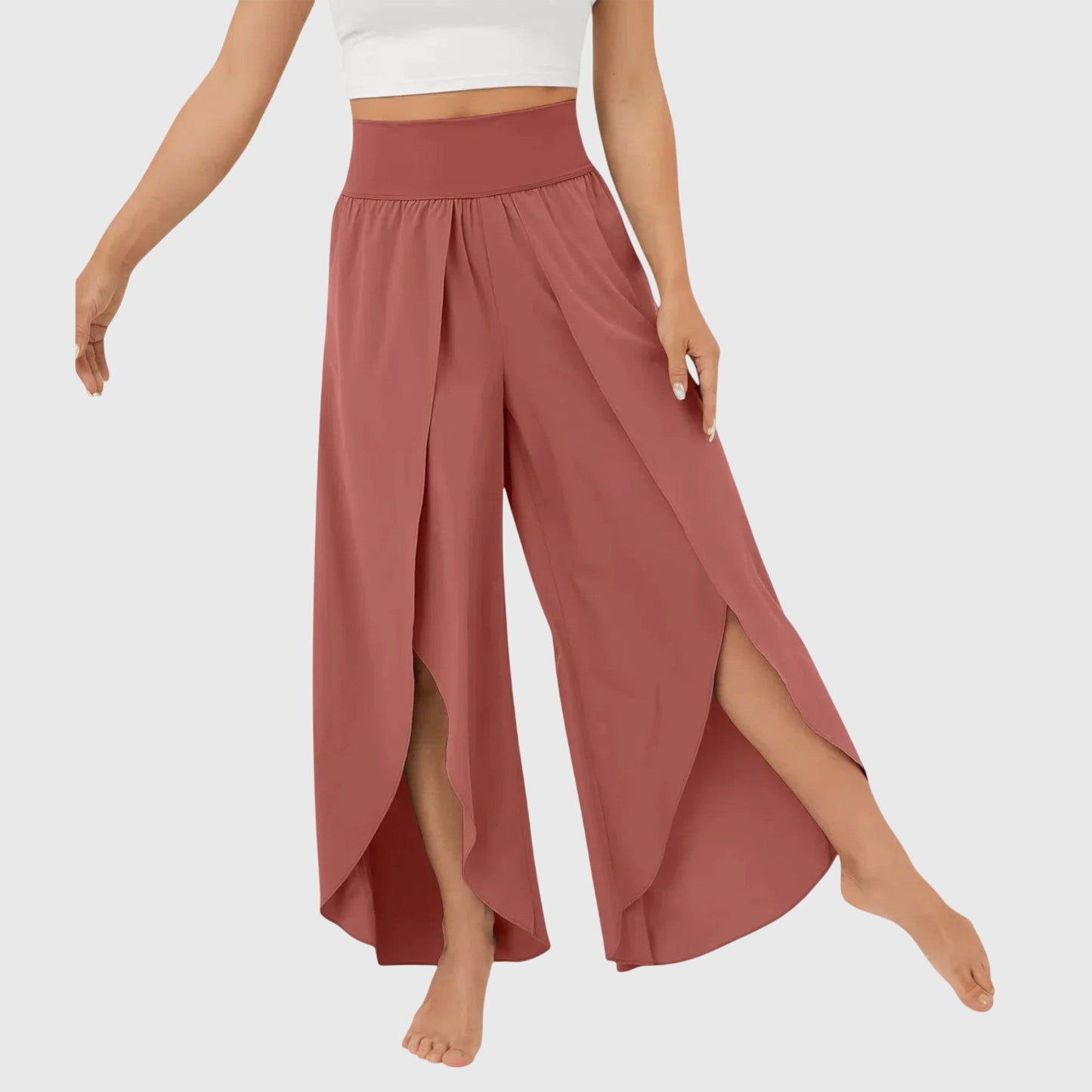 Eleanor | Women’s Wide Leg Split Hem Pants