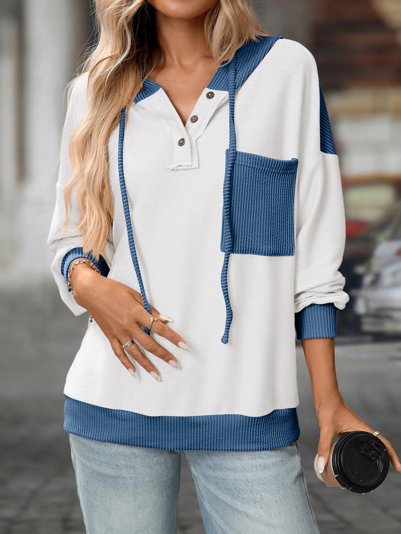 Starfall Henley Pullover Hoodie