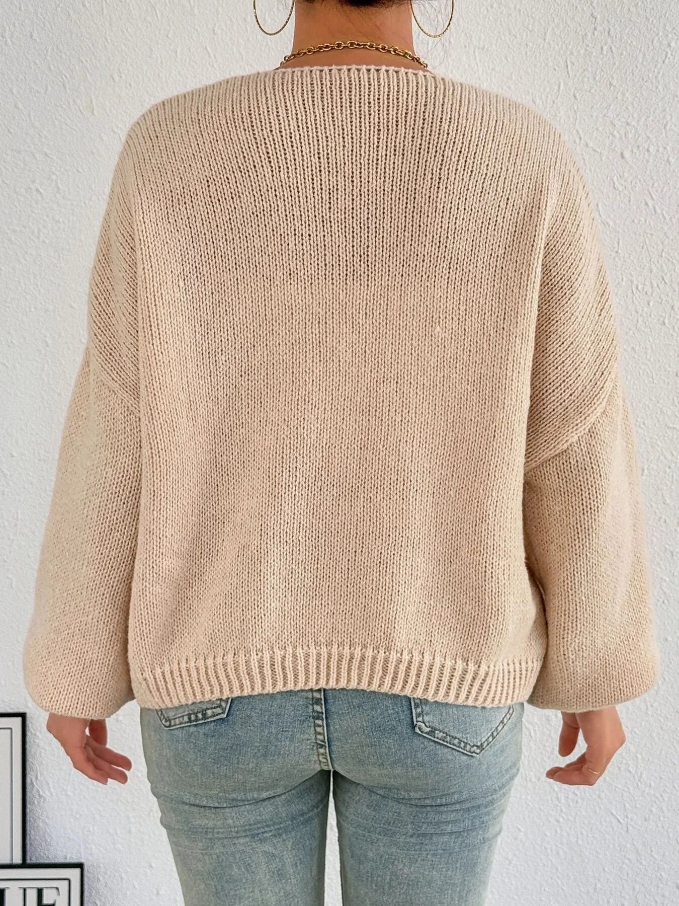 Cozy Bow-Tie Front Knit Cardigan