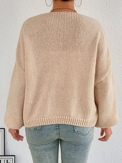 Cozy Bow-Tie Front Knit Cardigan