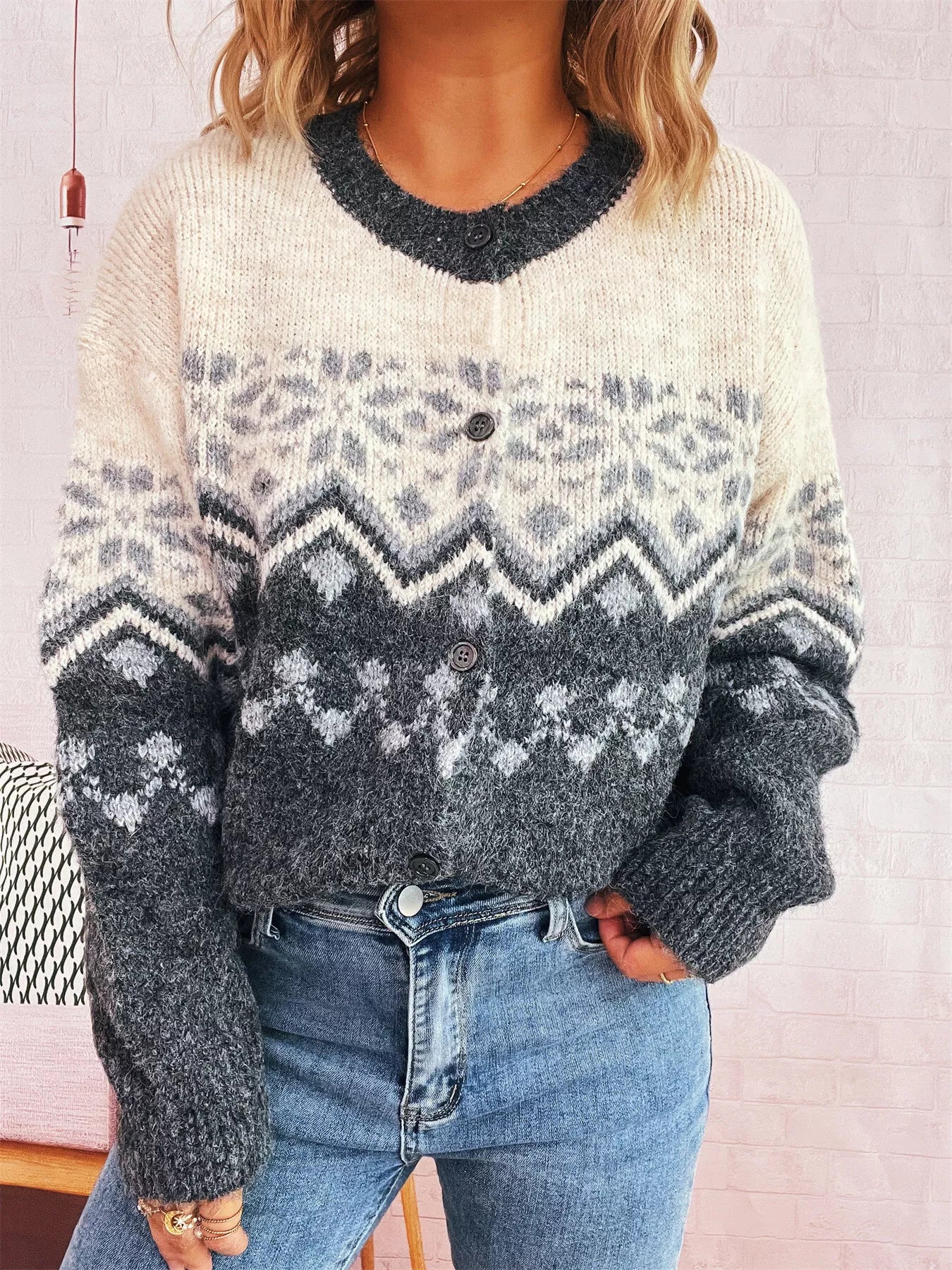 Forest Frost Button Cardi