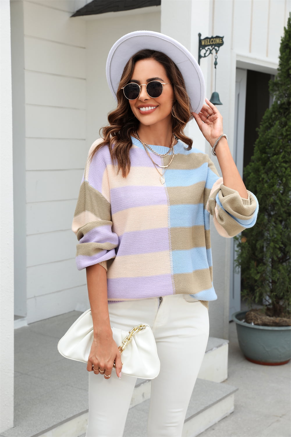 Blush Stripe Dreamer Sweater