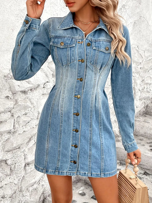Uptown Denim Mini Dress