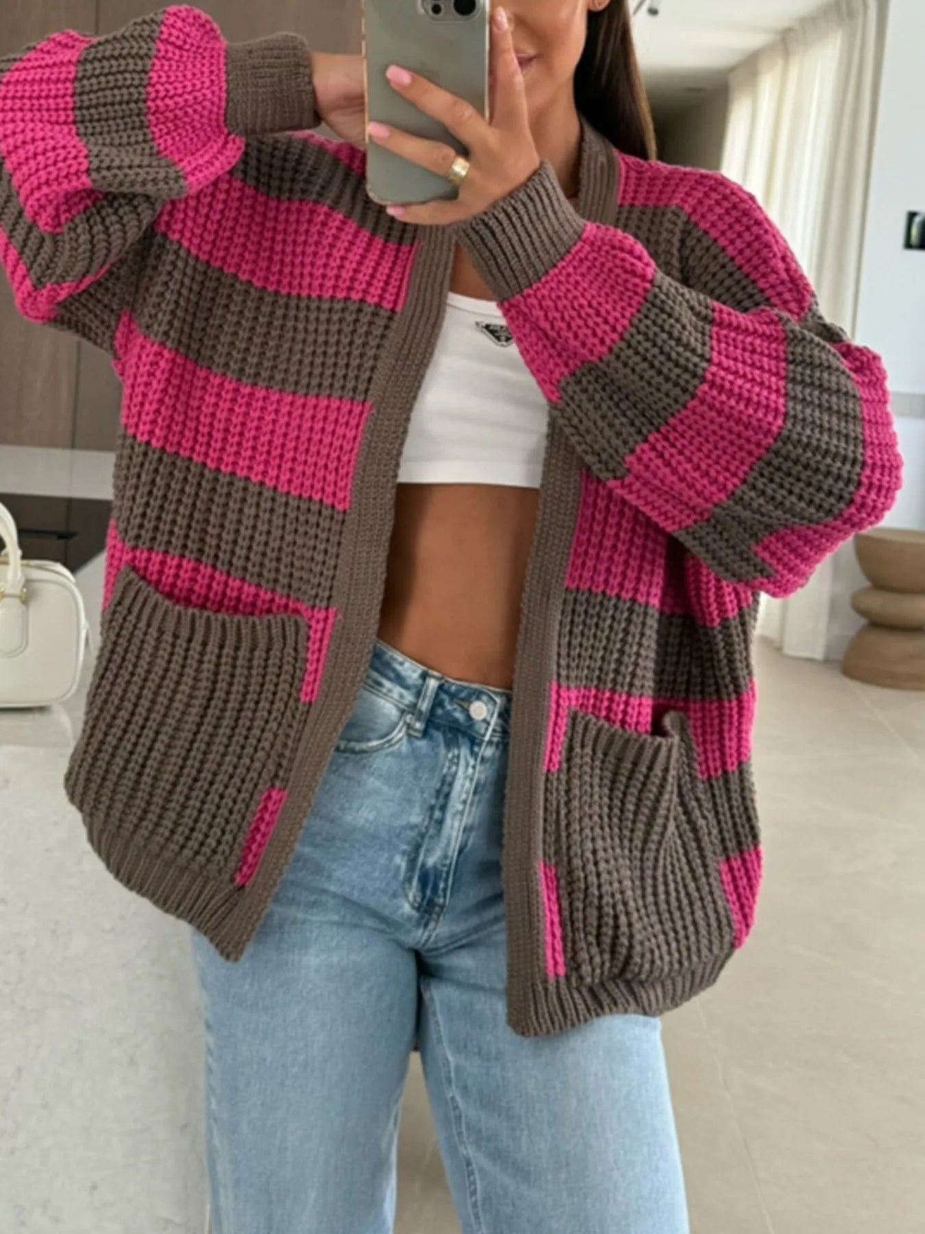 Merry & Bright Striped Cardi