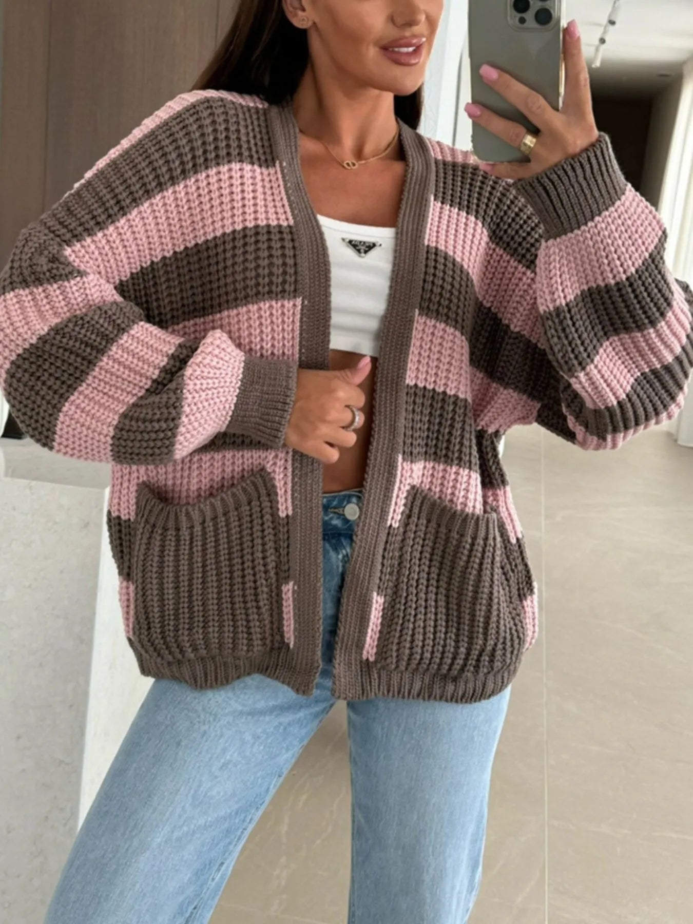 Merry & Bright Striped Cardi