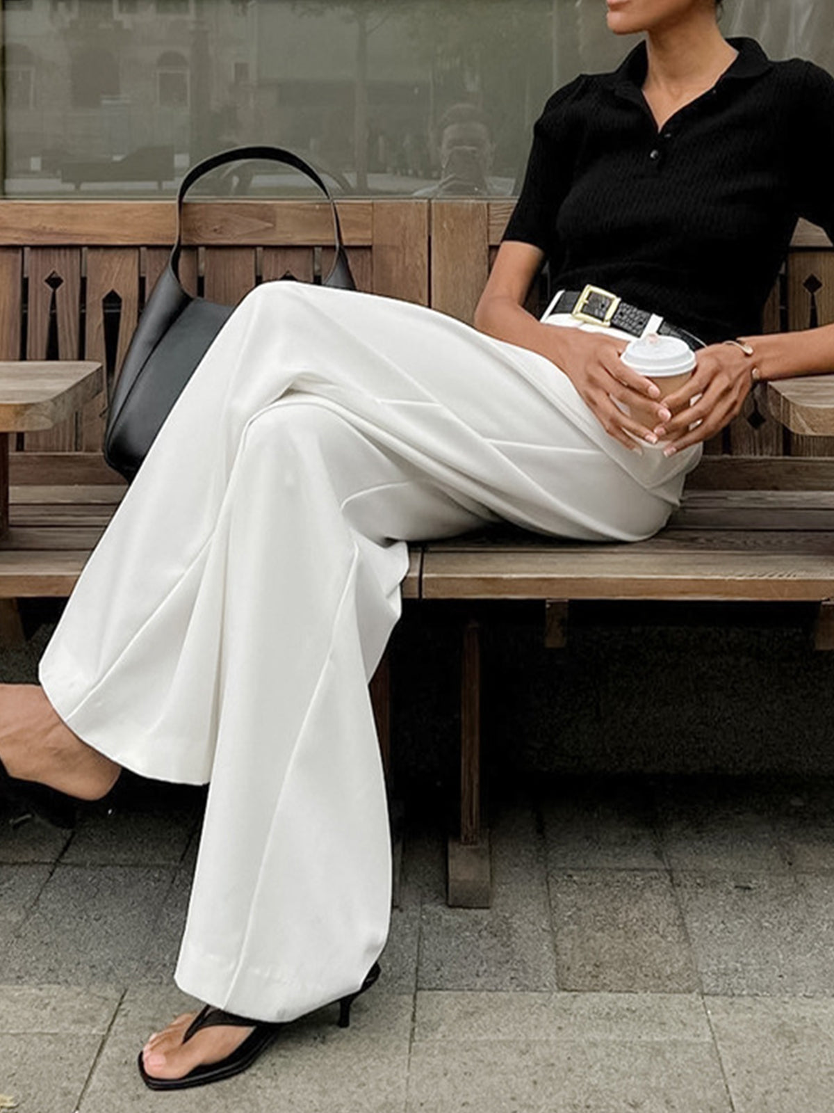 Maria | Women’s High Waist Wide Leg Trousers