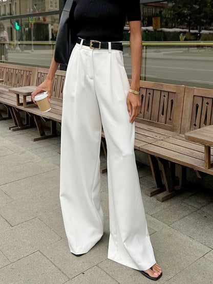 Maria | Women’s High Waist Wide Leg Trousers