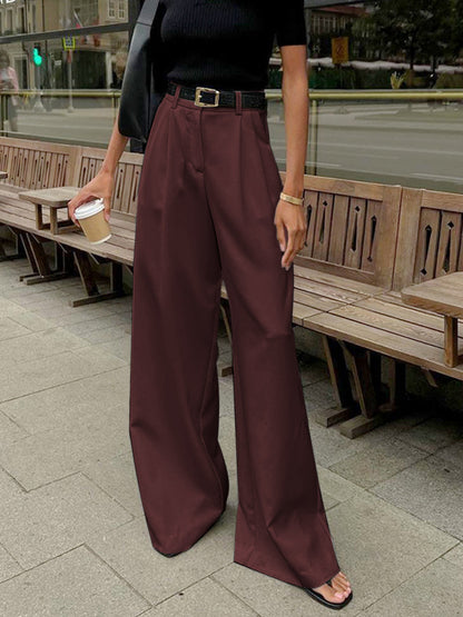 Maria | Women’s High Waist Wide Leg Trousers