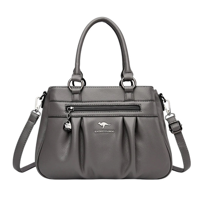 Clara - Elegant Pleated Tote Handbag With Shoulder Strap