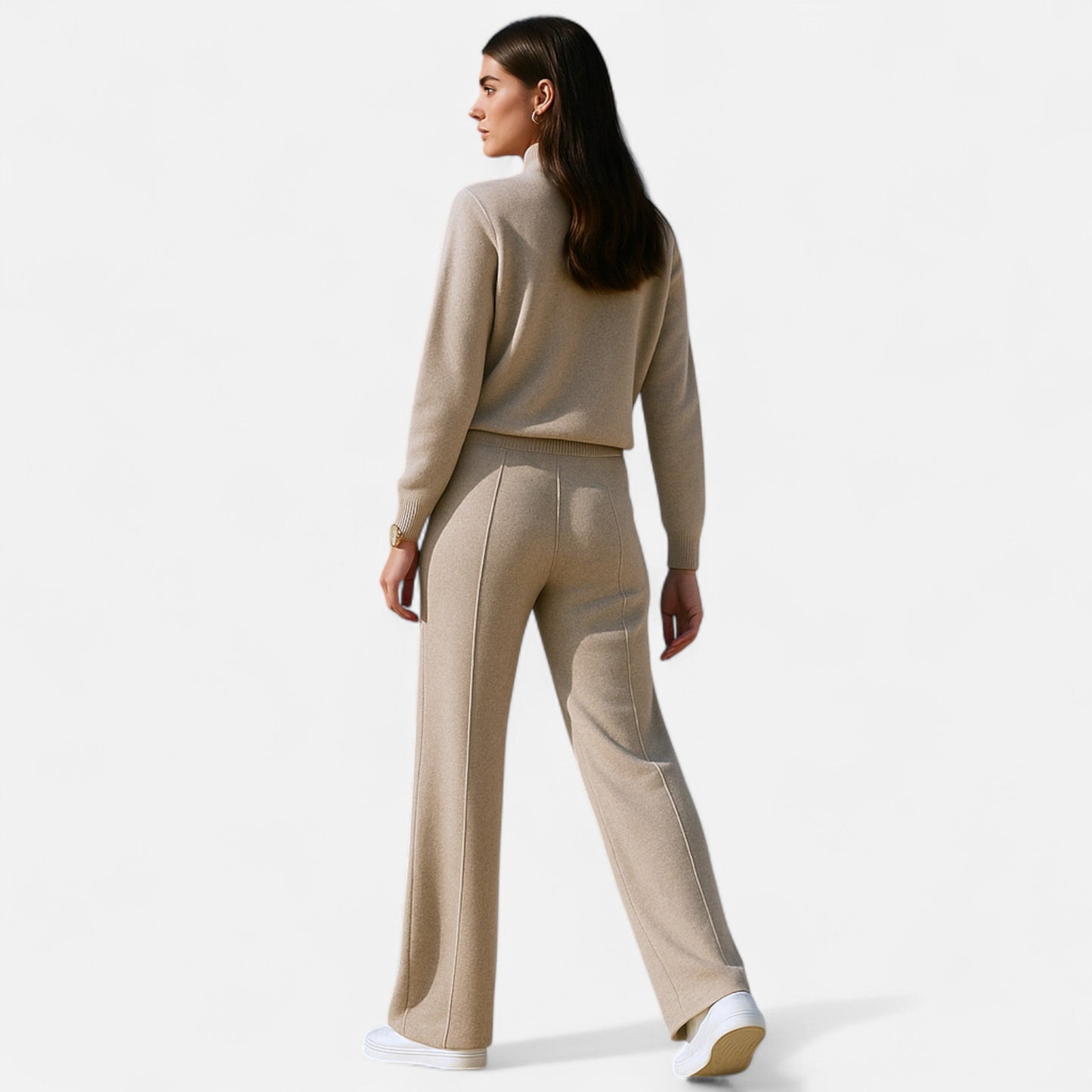 Claire | Women’s Cozy High Rise Wide Leg Trousers