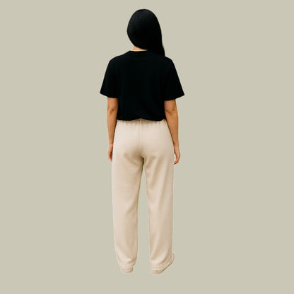 Daisy | Women’s High Waist Classic Wool Wide Leg Trousers
