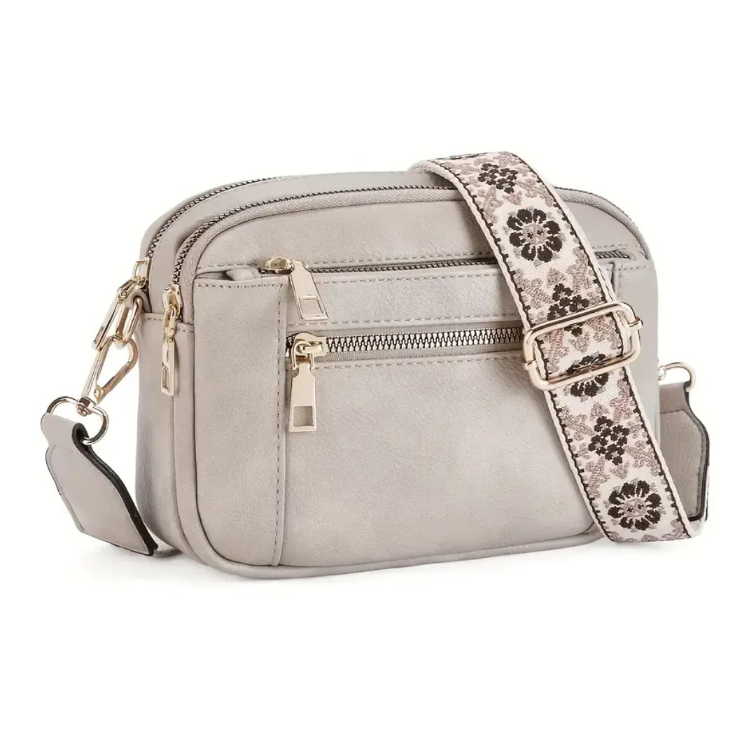 Nora - Chic Crossbody Shoulder Bag With Floral Strap