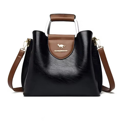 Rosa - Chic Dual Handle Handbag With Crossbody Strap