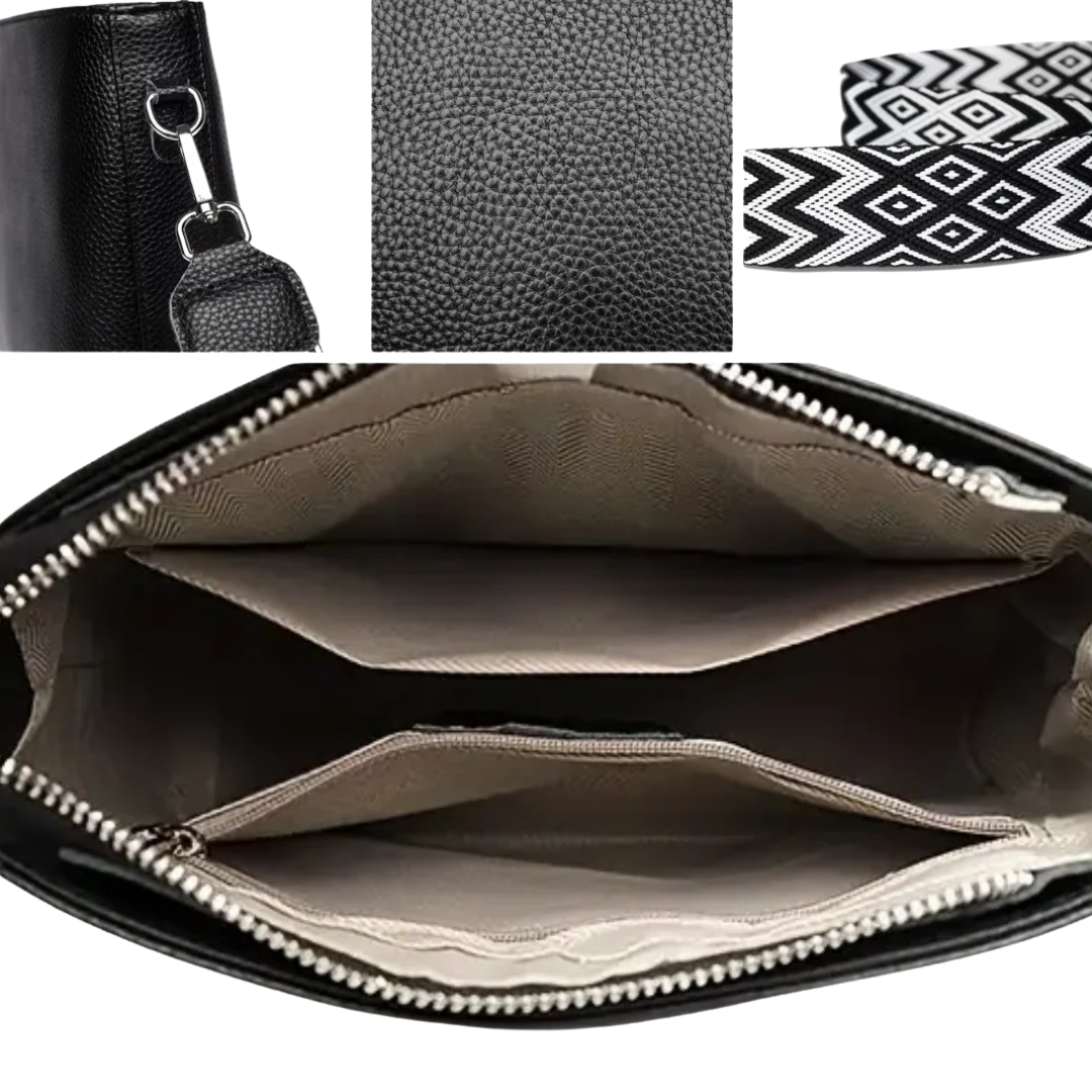 Ivy - Trendy Crossbody Shoulder Bag With Geometric Strap