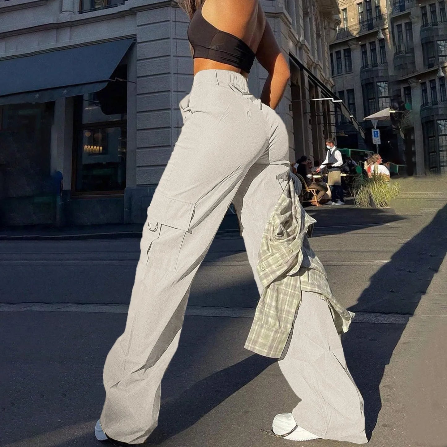 Megan | Women’s High Waist Street Cargo Trousers