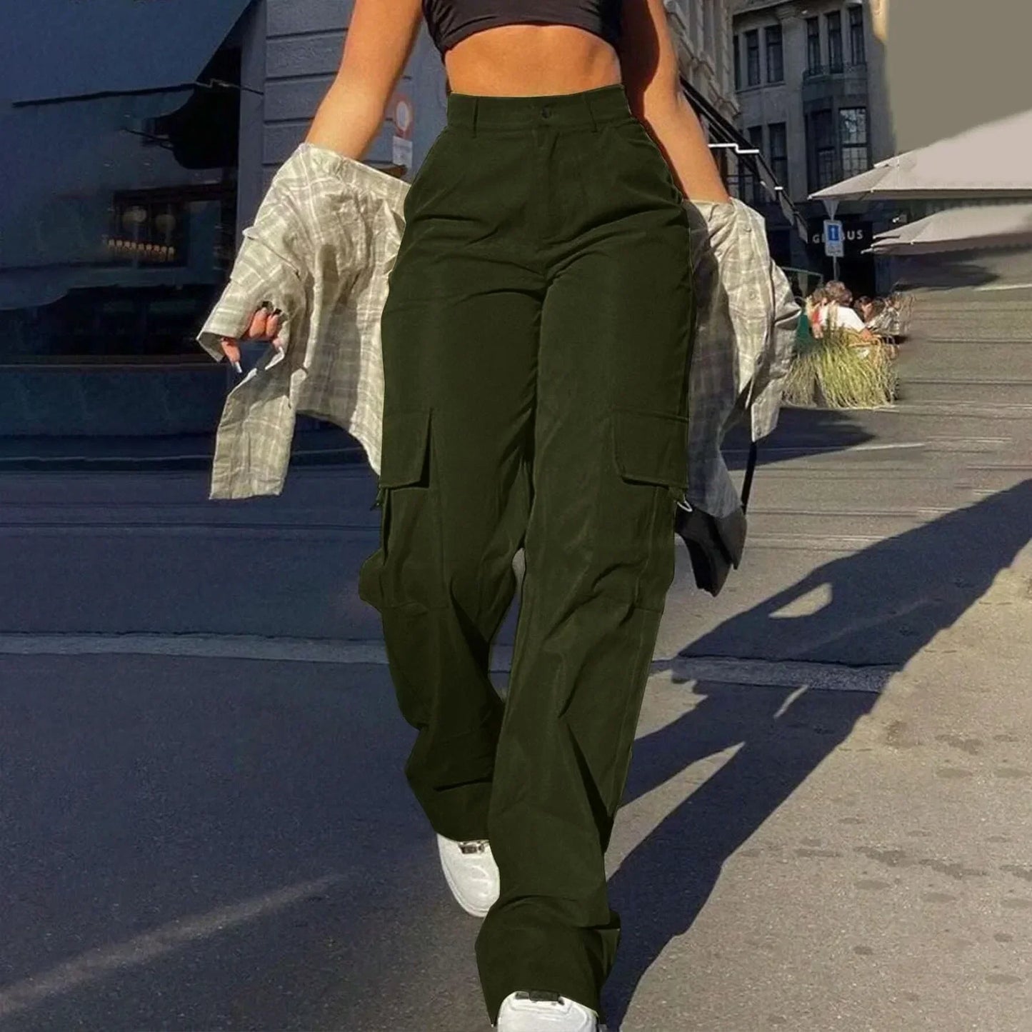 Megan | Women’s High Waist Street Cargo Trousers