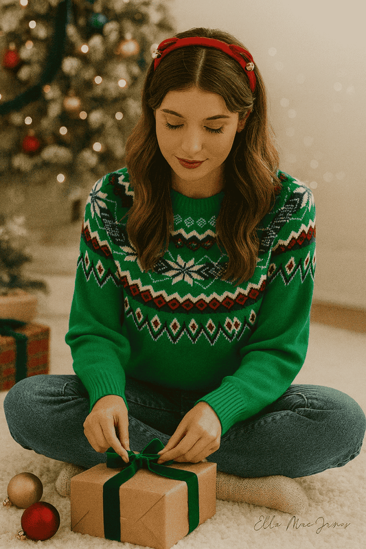Evergreen Fair Isle Holiday Sweater