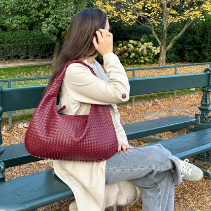 Siena - Classic Woven Hobo Shoulder Bag