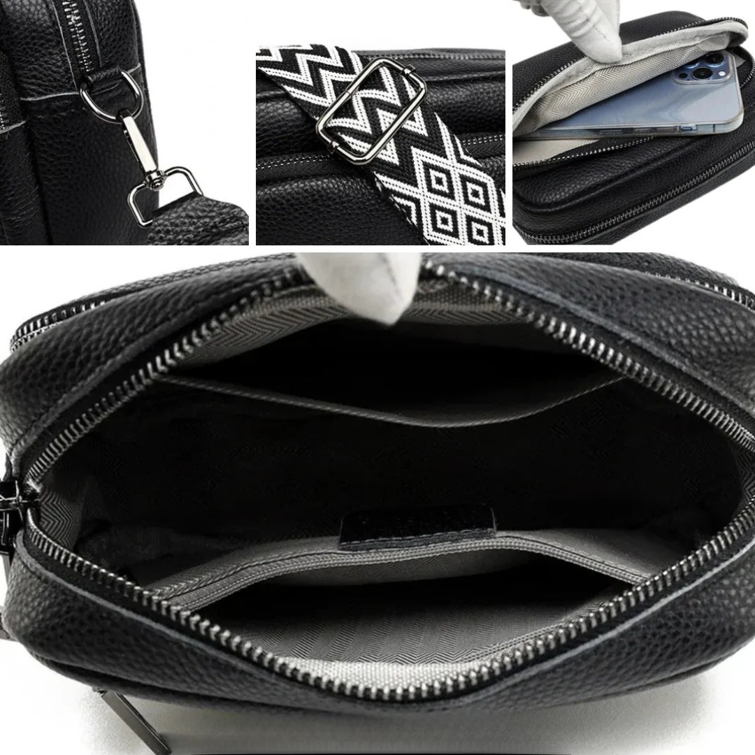 Mila - Modern Crossbody Shoulder Bag With Pattern Strap