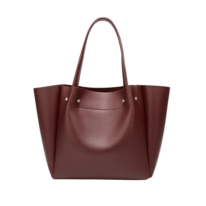 Elina - Minimalist Large Tote Handbag With Open Top