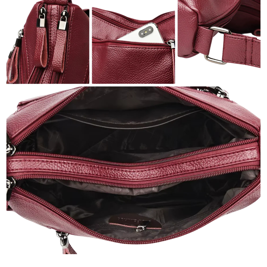 Amara - Classic Multi-Pocket Hobo Shoulder Bag