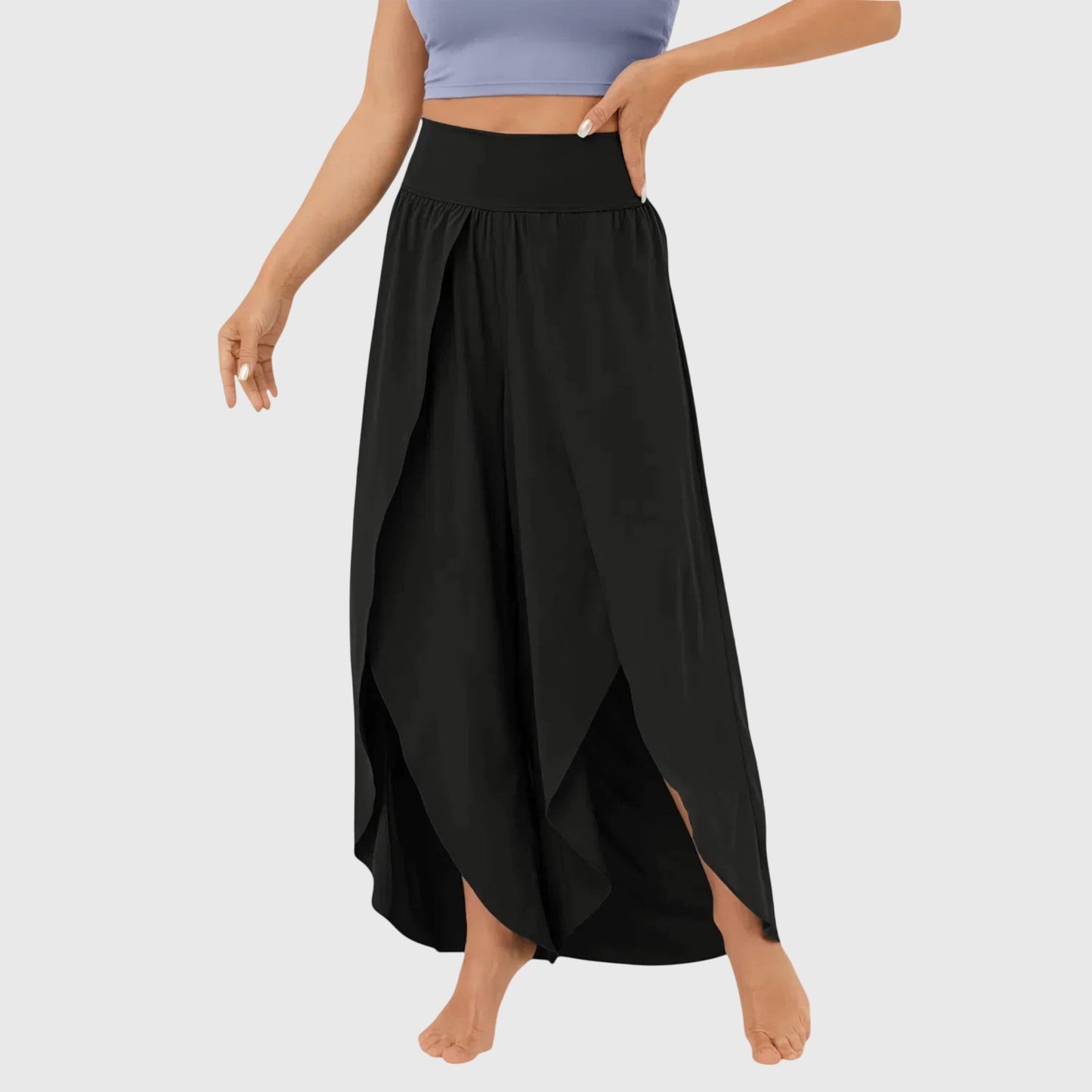 Eleanor | Women’s Wide Leg Split Hem Pants