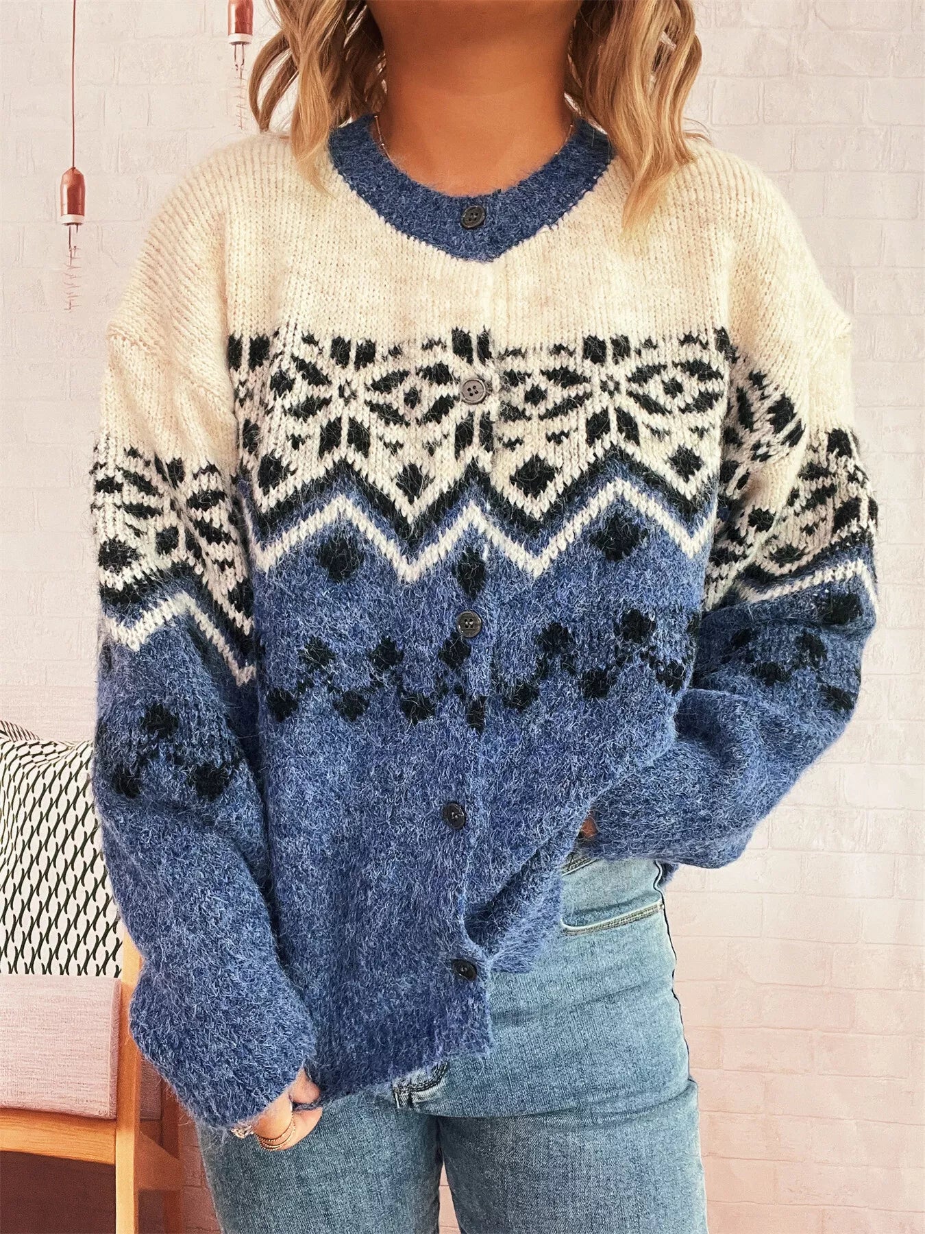 Forest Frost Button Cardi