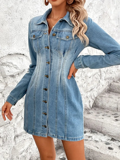 Uptown Denim Mini Dress