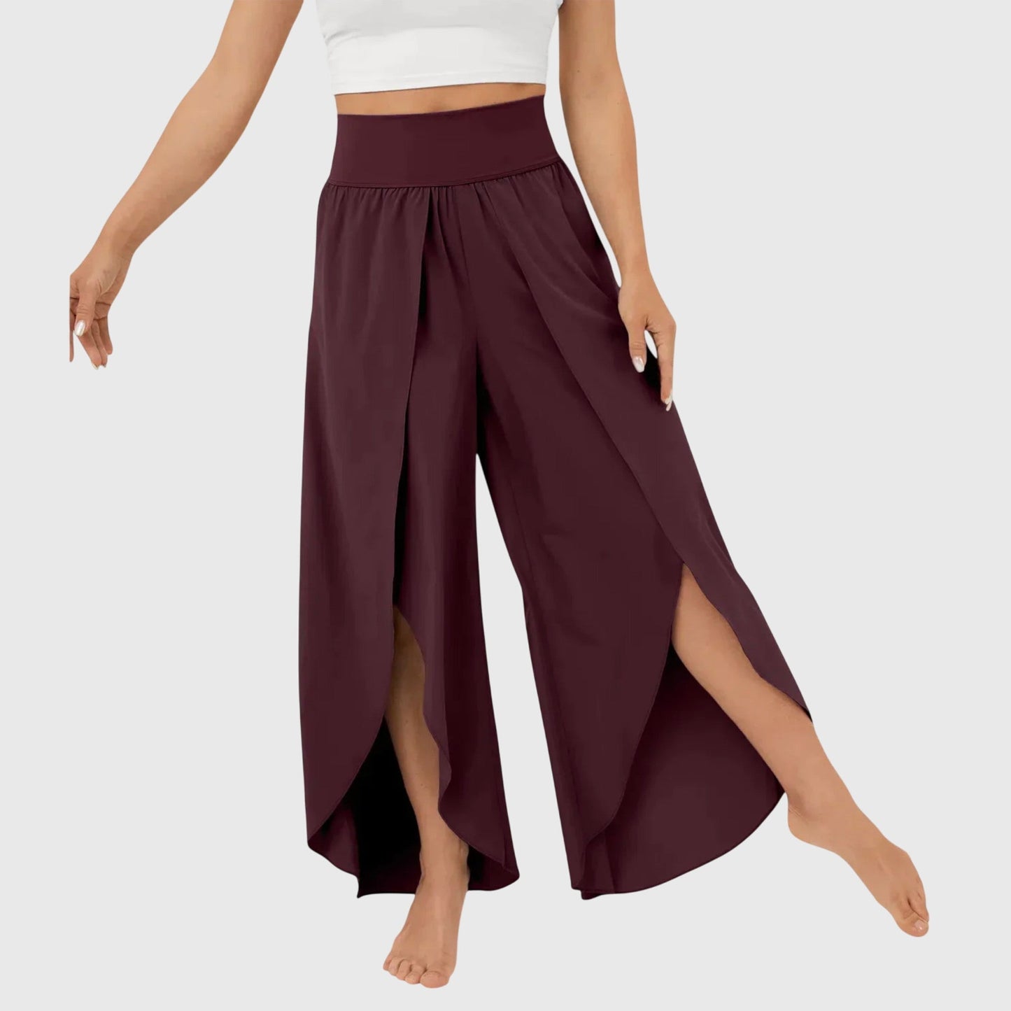 Eleanor | Women’s Wide Leg Split Hem Pants