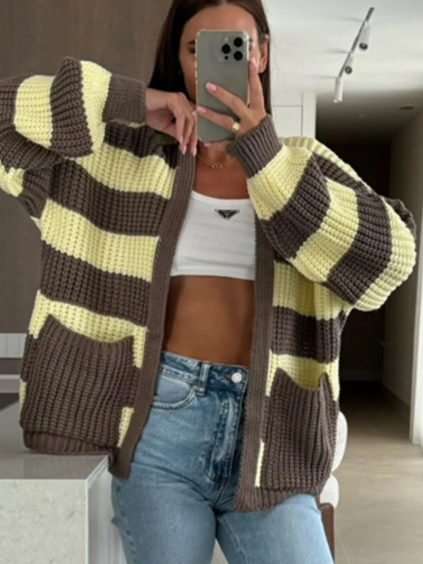 Merry & Bright Striped Cardi