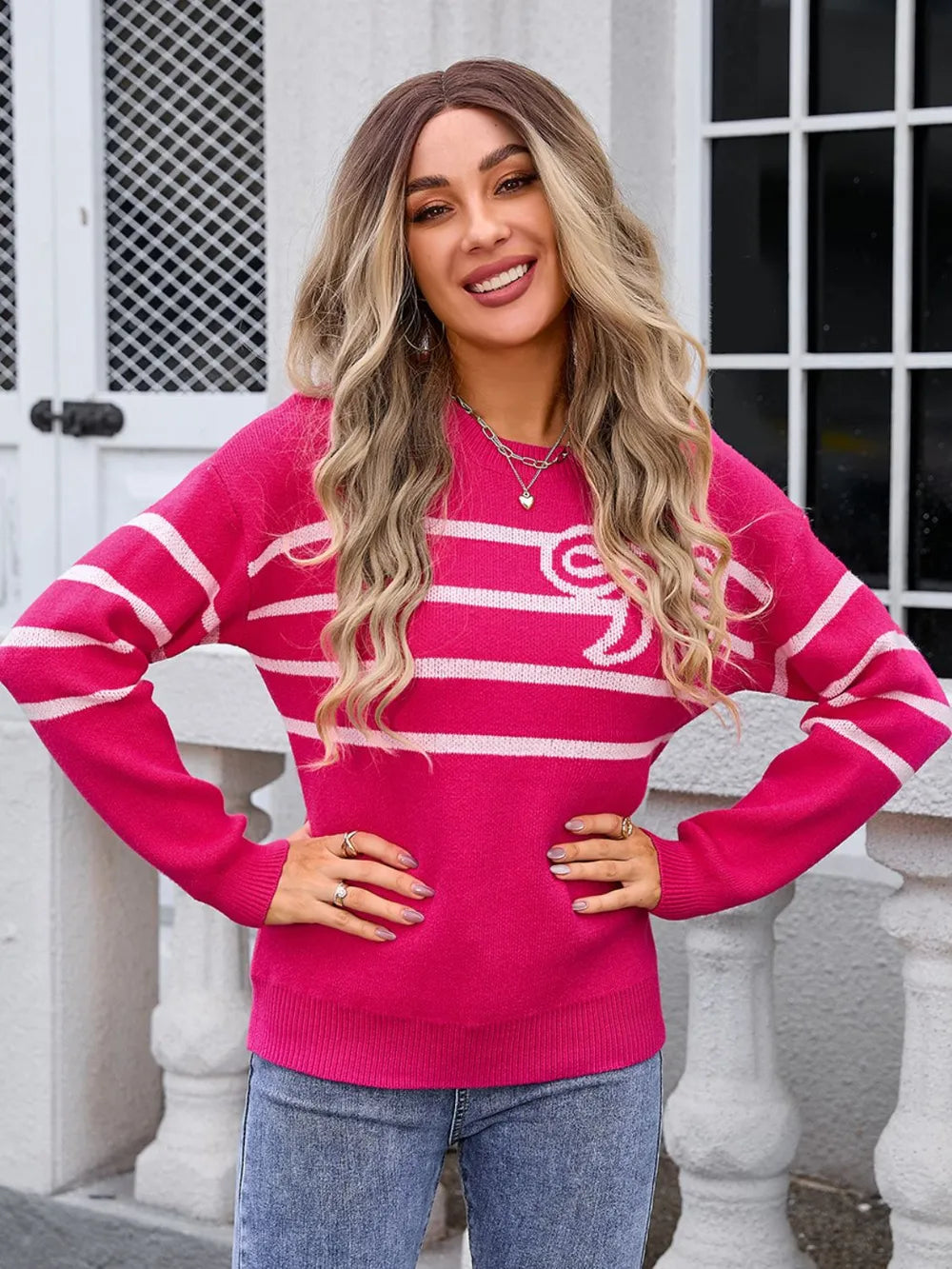 Blush Ribbon Sweater
