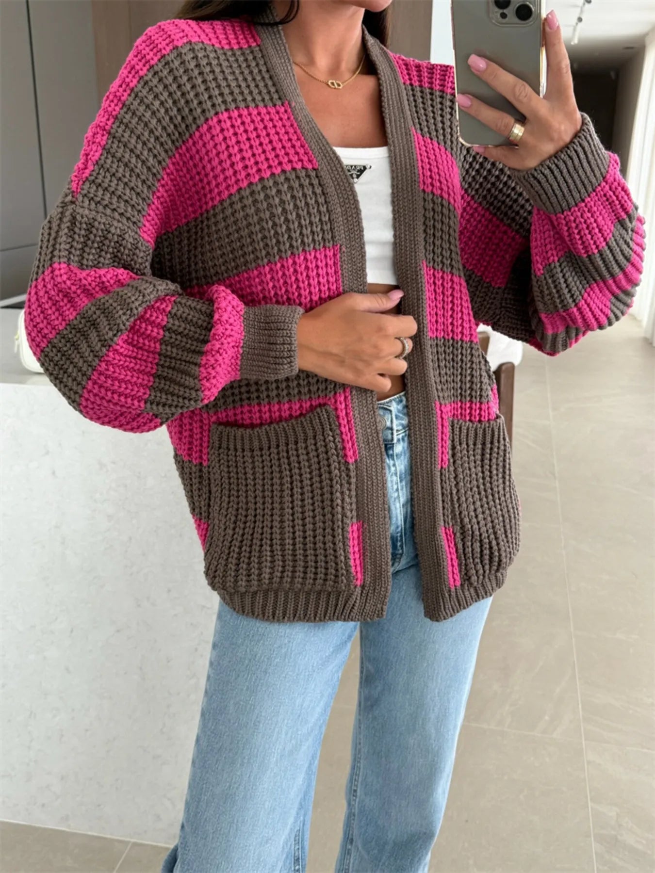 Merry & Bright Striped Cardi